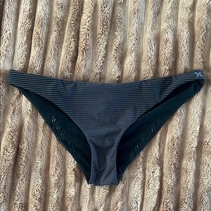 Hurley Black Striped Bikini Bottom